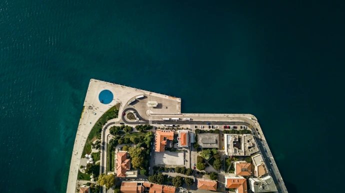 Vue du ciel de Zadar